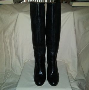 Leather Coach boots